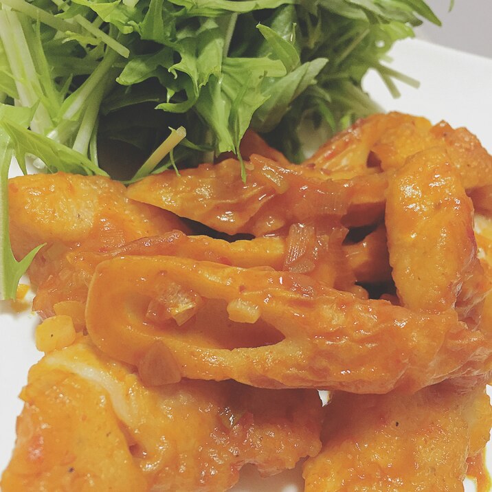 節約!ジューシー鶏むね肉&ちくわチリ!♡